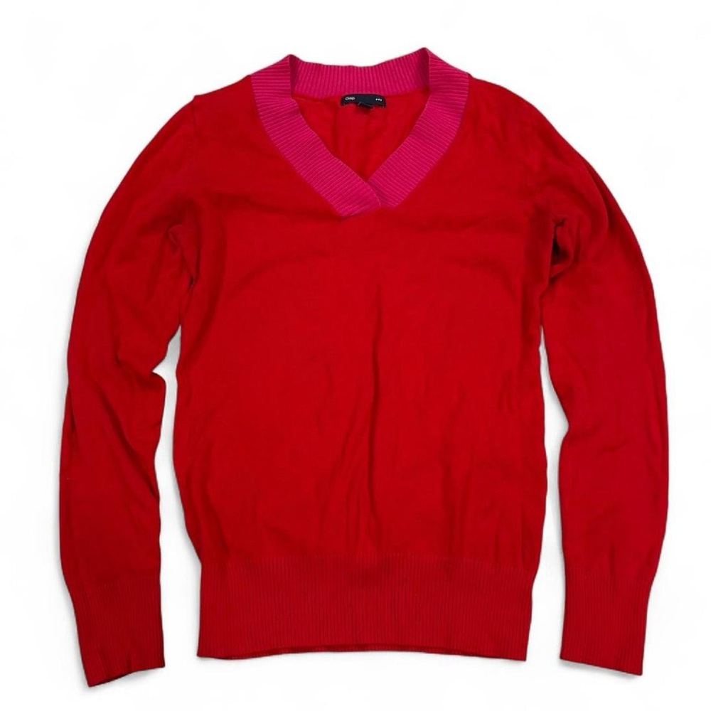 Y2K vintage Gap valentines color block v neck sweater